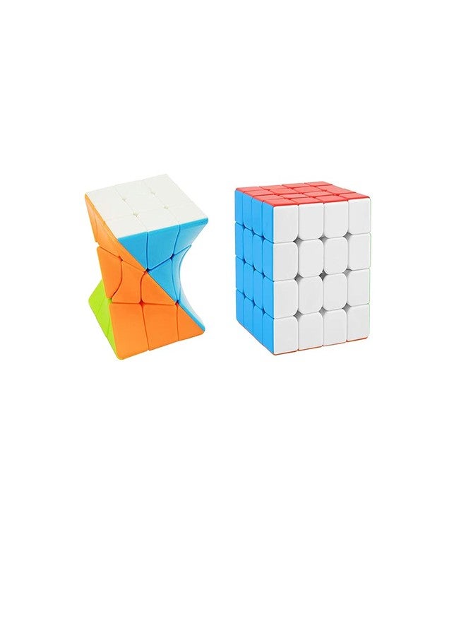 QWICK CLICK High Speed Cube Stickerless 3D Puzzle Cube Bundle 4X Twister (Pack of 2)